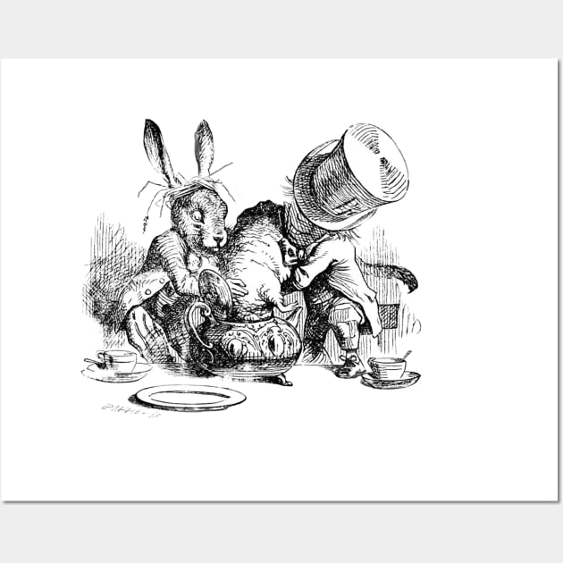 The Mad Hatter Tea Party Wall Art by tfortwo